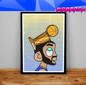 Golden State Warriors Steph Curry NBA Championship Scott Pilgrim manga Poster UA